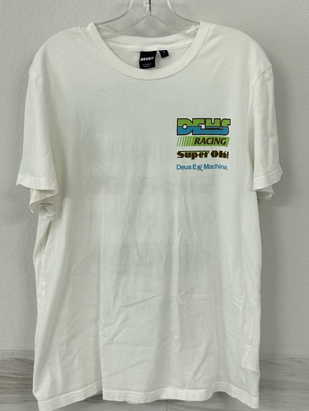 White Racing Graphic Short Sleeve Tee